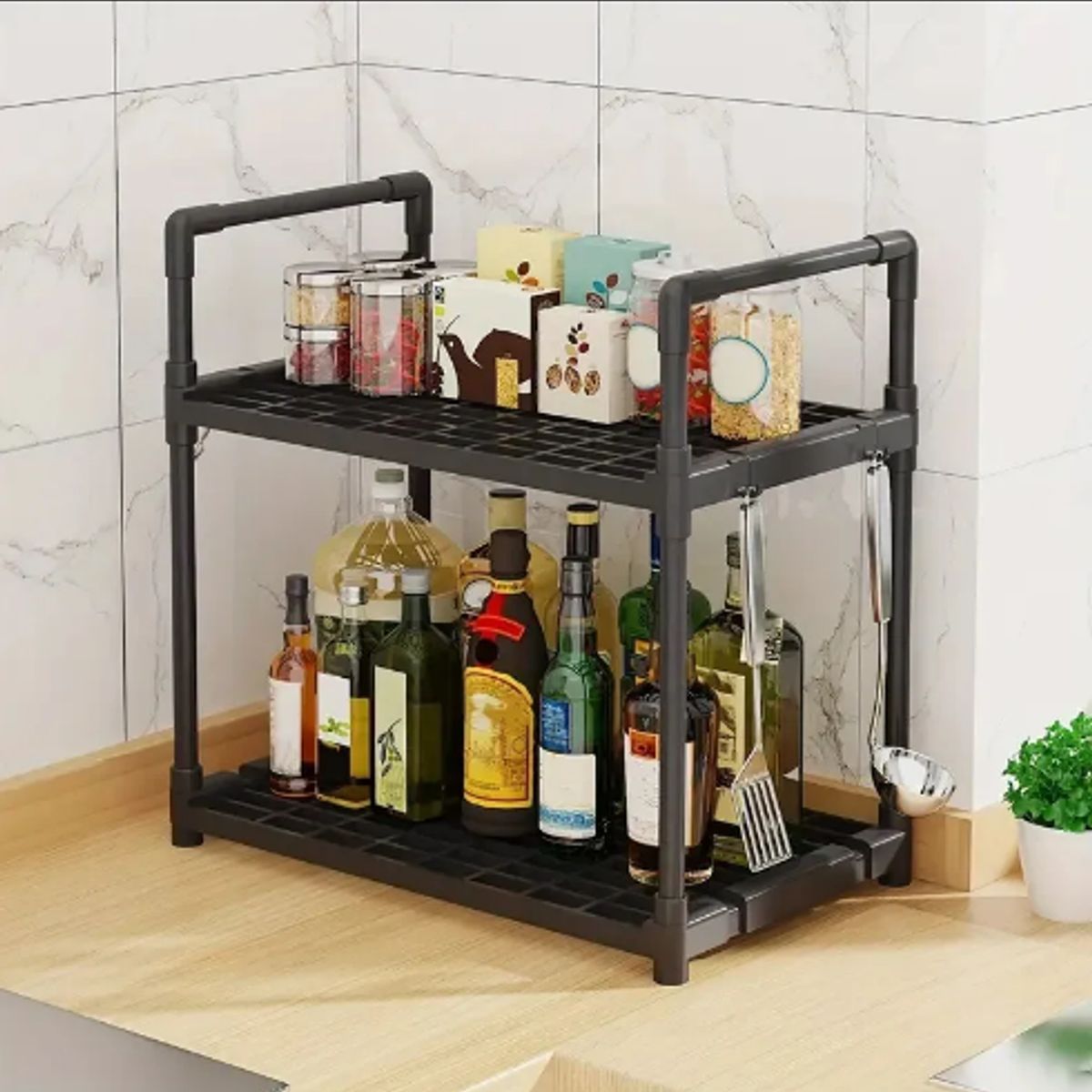 GENERICO - Estante Organizador De Cocina Y Baño Multifuncional 2 Niv