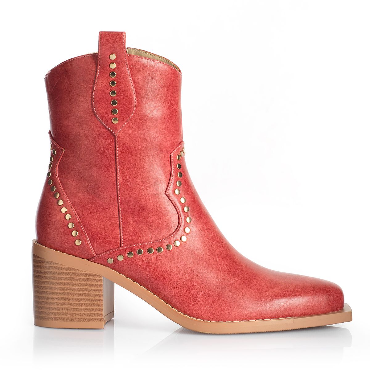 VIA UNO - Botin Mujer Via Uno WestWinter Bronco Rojo