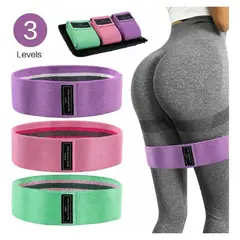 GENERICO - Bandas Elásticas Ejercicio Pro 3 Pcs De Tela Con Bolso Yoga