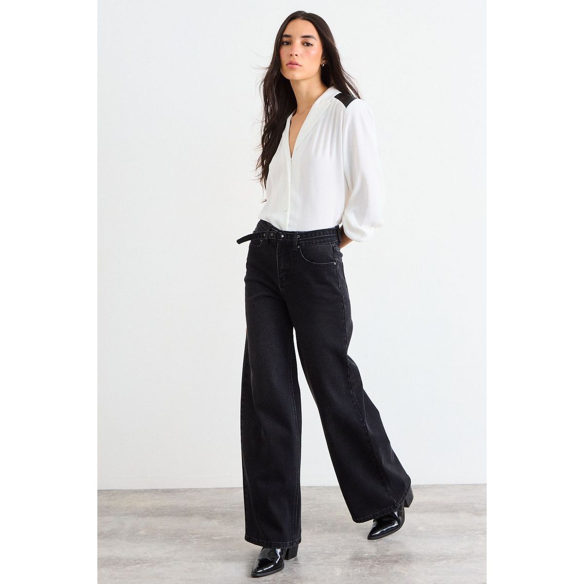 IO - Jeans Liso Mujer Negro Io