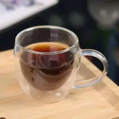 GENERICO - Taza De Vidrio Doble Pared 250 Ml