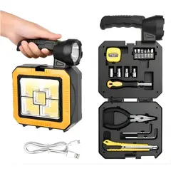 GENERICO - Linterna Lámpara Solar Power Bank + Kit De Herramientas