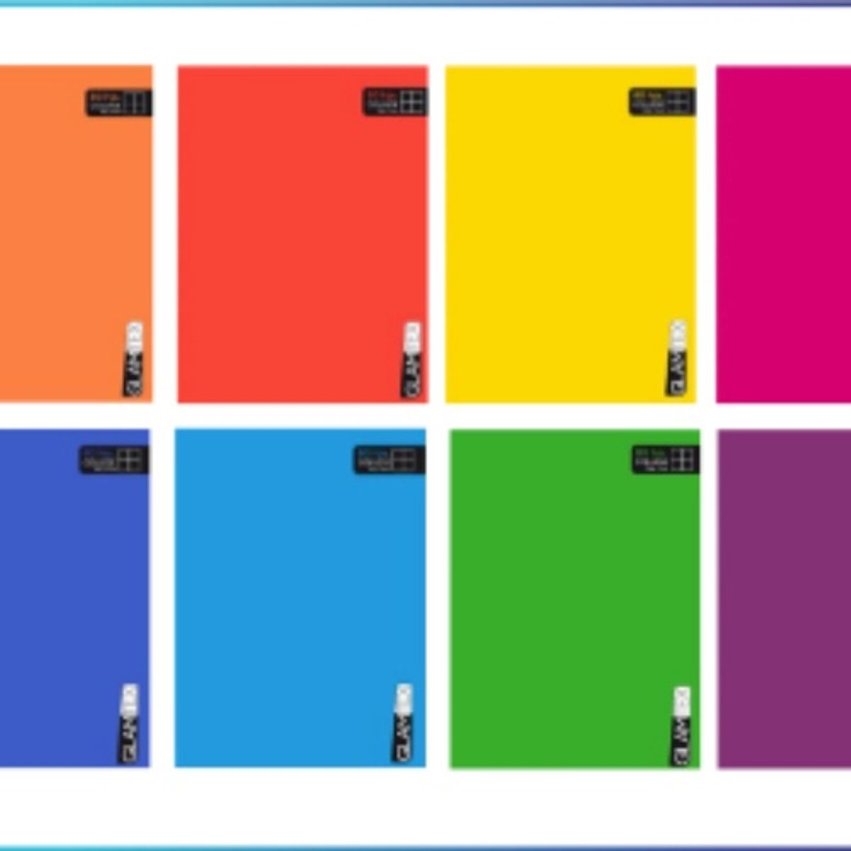GLAM - Cuaderno Glamtex College 80h Composición Liso Colors 8u
