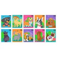 GLAM - Cuaderno Glamtex Univesitario T.dura 100h 7mm Mascotas 10un