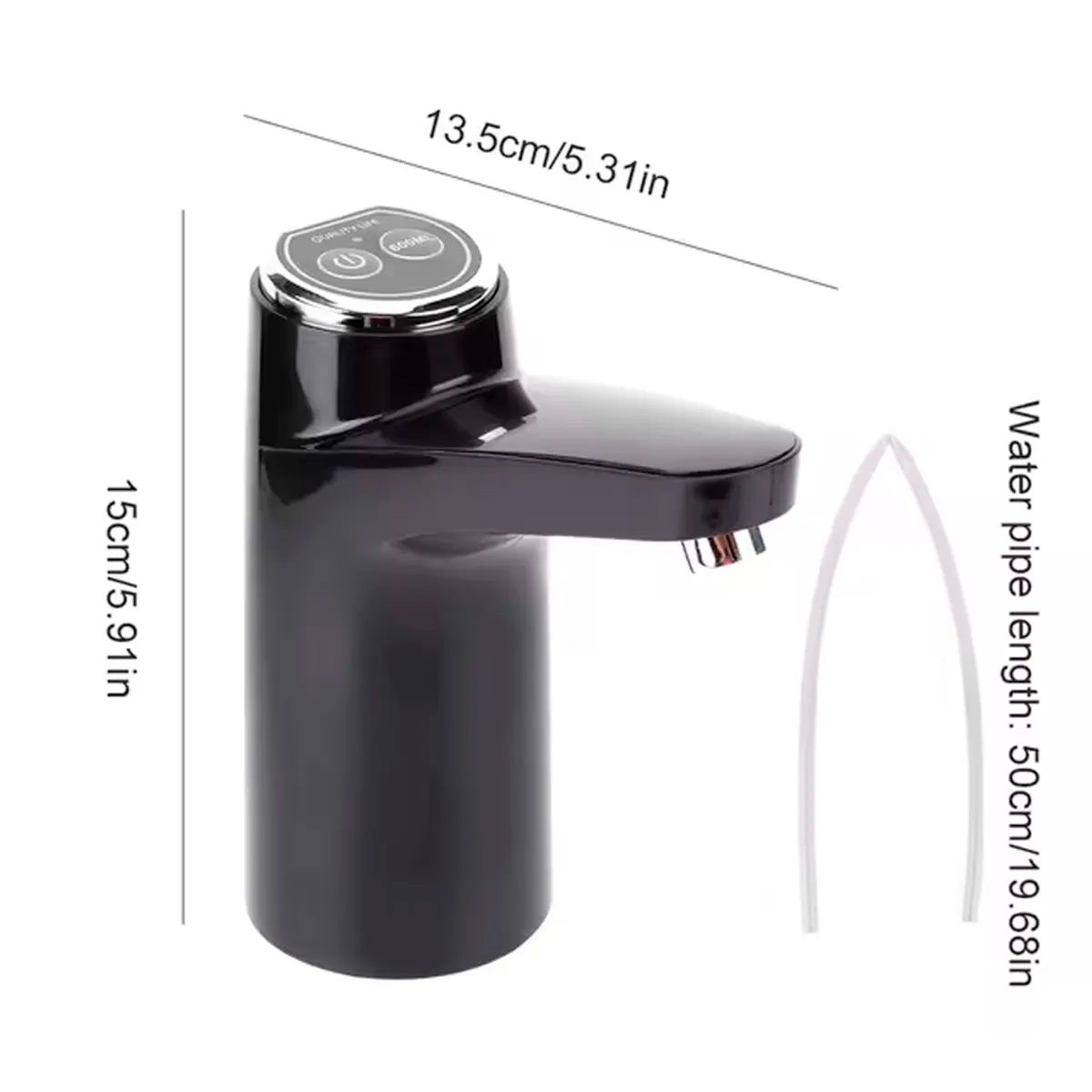 IRM - Bomba dispensadora de agua bidón portátil USB recargable color negro