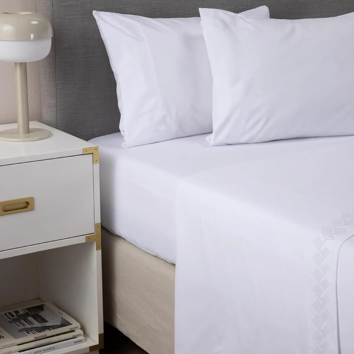 CASATUA - Sabanas 1800 Hotel CasaTua Ultra Suaves Bordadas King - Blanco - King