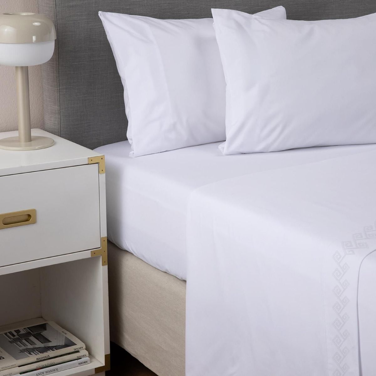 CASATUA - Sabanas 1800 Hotel CasaTua Ultra Suaves Bordadas King - Blanco - King