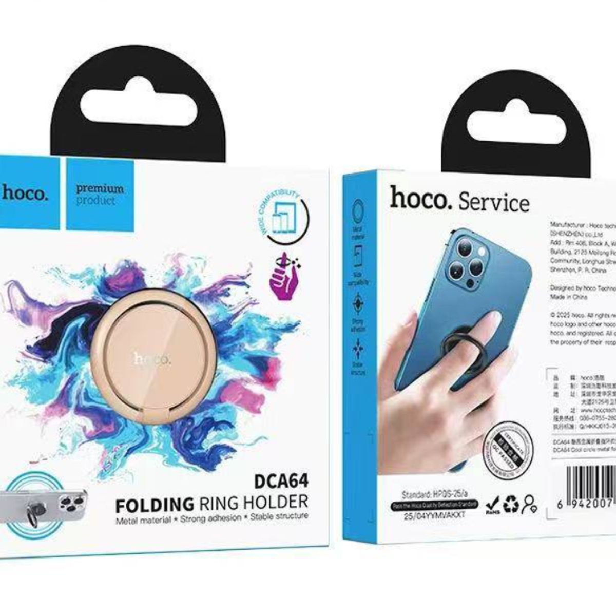HOCO - Anillo seguridad soporte celular DCA64 Hoco