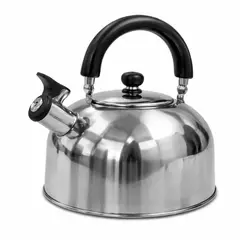 GENERICO - Tetera Plateada de Acero Inoxidable 2.7 Litros con Mango Antideslizante