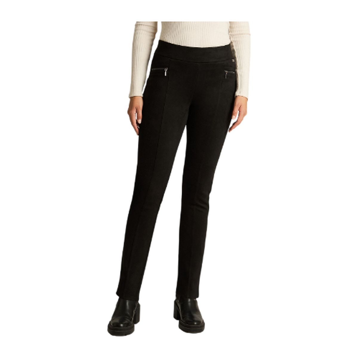 LORENZO DI PONTTI - Calza Negra en Suede Slim