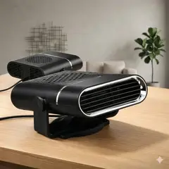 IRM - Calefactor X2 Ventilador Auto 12v 150w Desempañador Parabrisas Portatil Calentador FIGOIMPORT