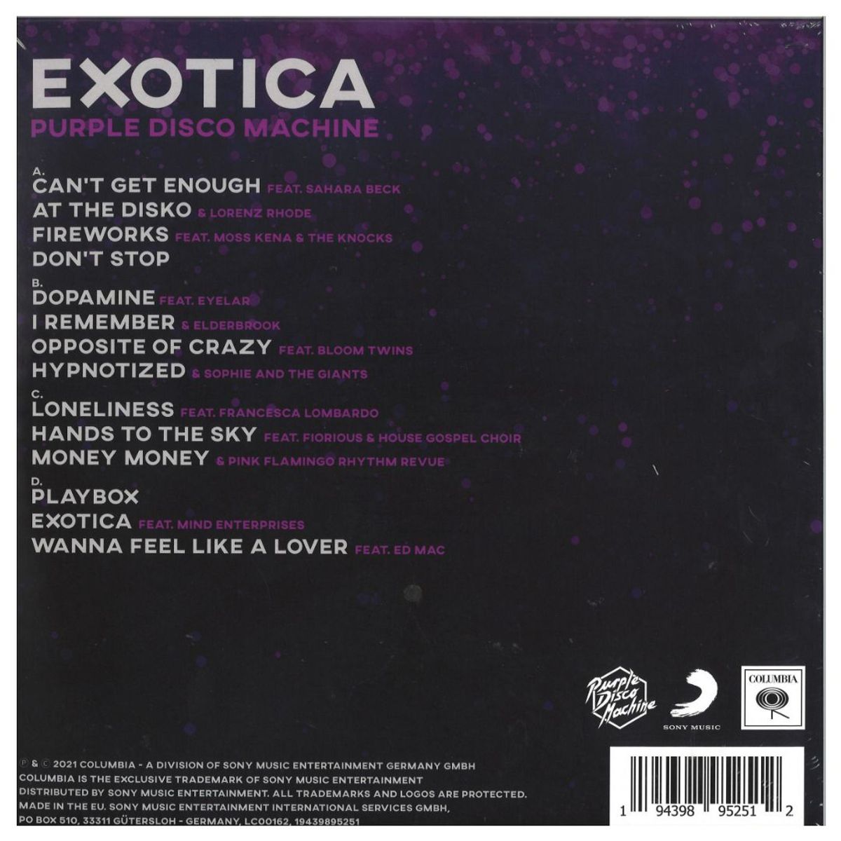 GENERICO - PURPLE DISCO MACHINE - EXOTICA (2LP) / VINILO