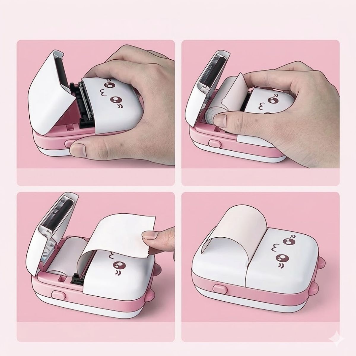 GENERICO - Mini Impresora Térmica Portátil con diseño de gatito