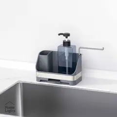 HOME LOGICS - Dispensador de Jabón con Soporte Paño y Esponja