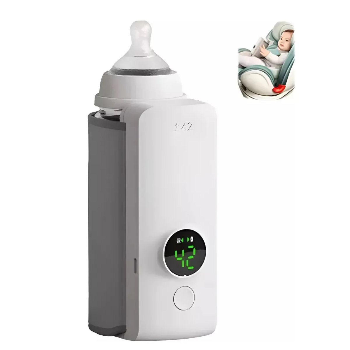 GENERICO - Calentador De Biberones Portátil Inalámbrico Ideal Para Viajar Para Bebes