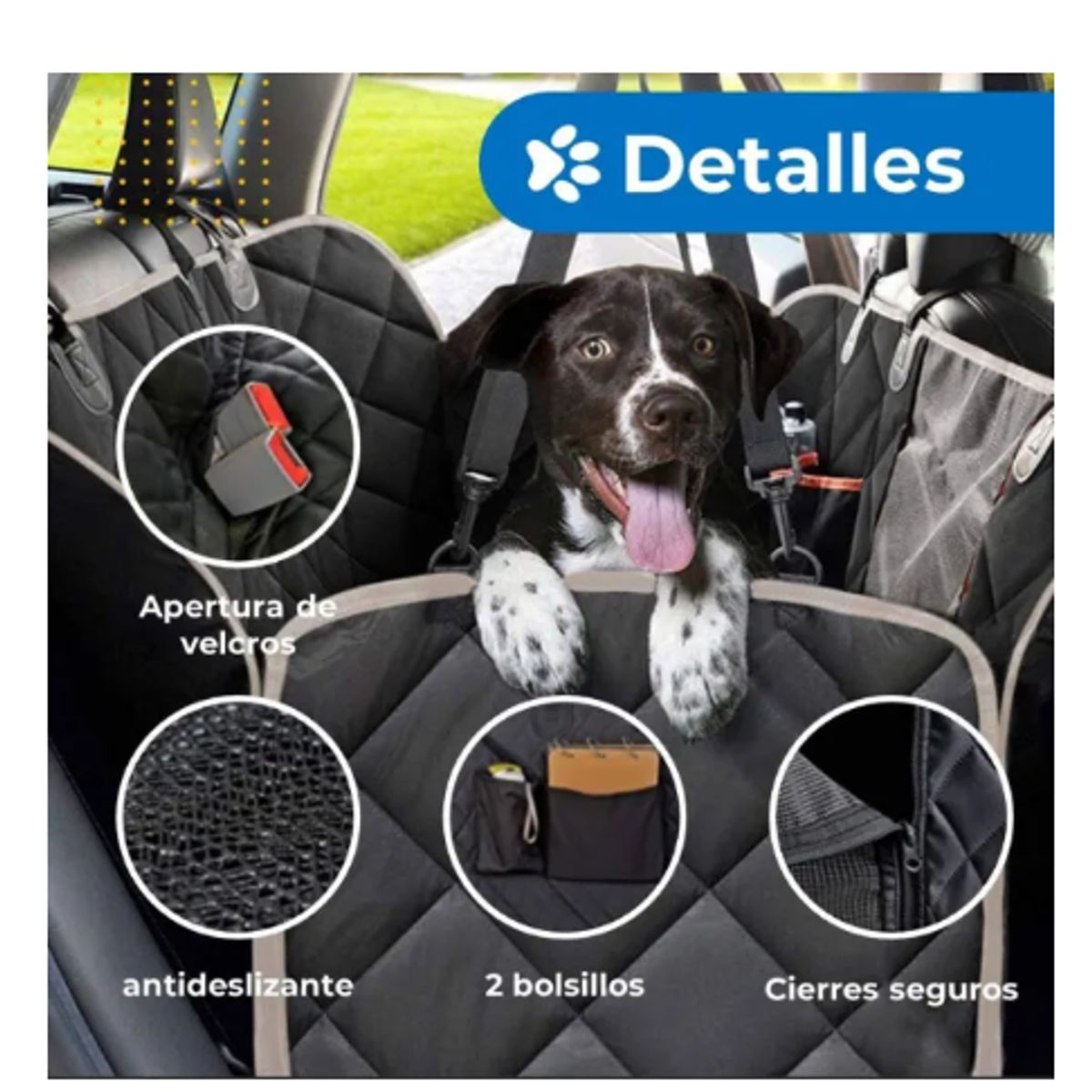 GENERICO - Protector Funda Cubre Asiento Auto Perros