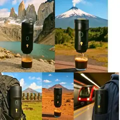 RIOVEO - Cafetera Portátil Espresso 7500mah Recargable 3 En 1