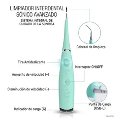 GENERICO - Limpiador dental eléctrico, removedor de sarro ultrasónico