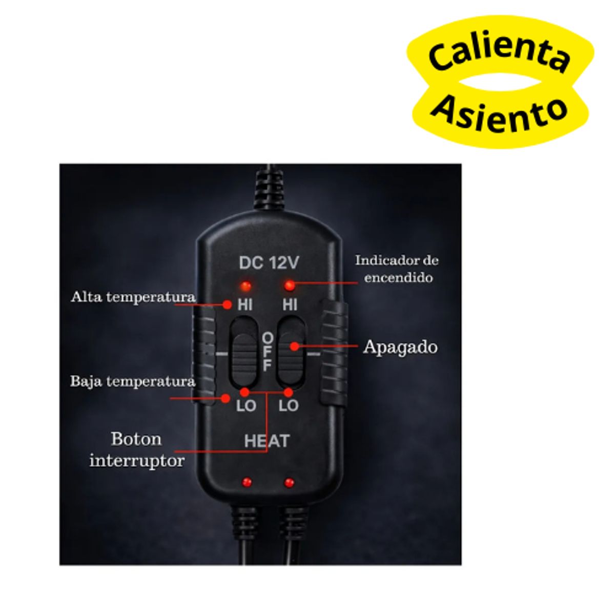 MOVI - Funda calienta asiento para auto- Viaja cómodo y confortable