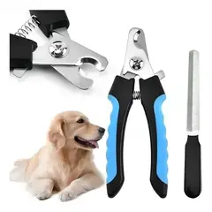 GENERICO - Corta Uñas Mascotas Perro Gato Tipo Alicate Seguro Y Lima