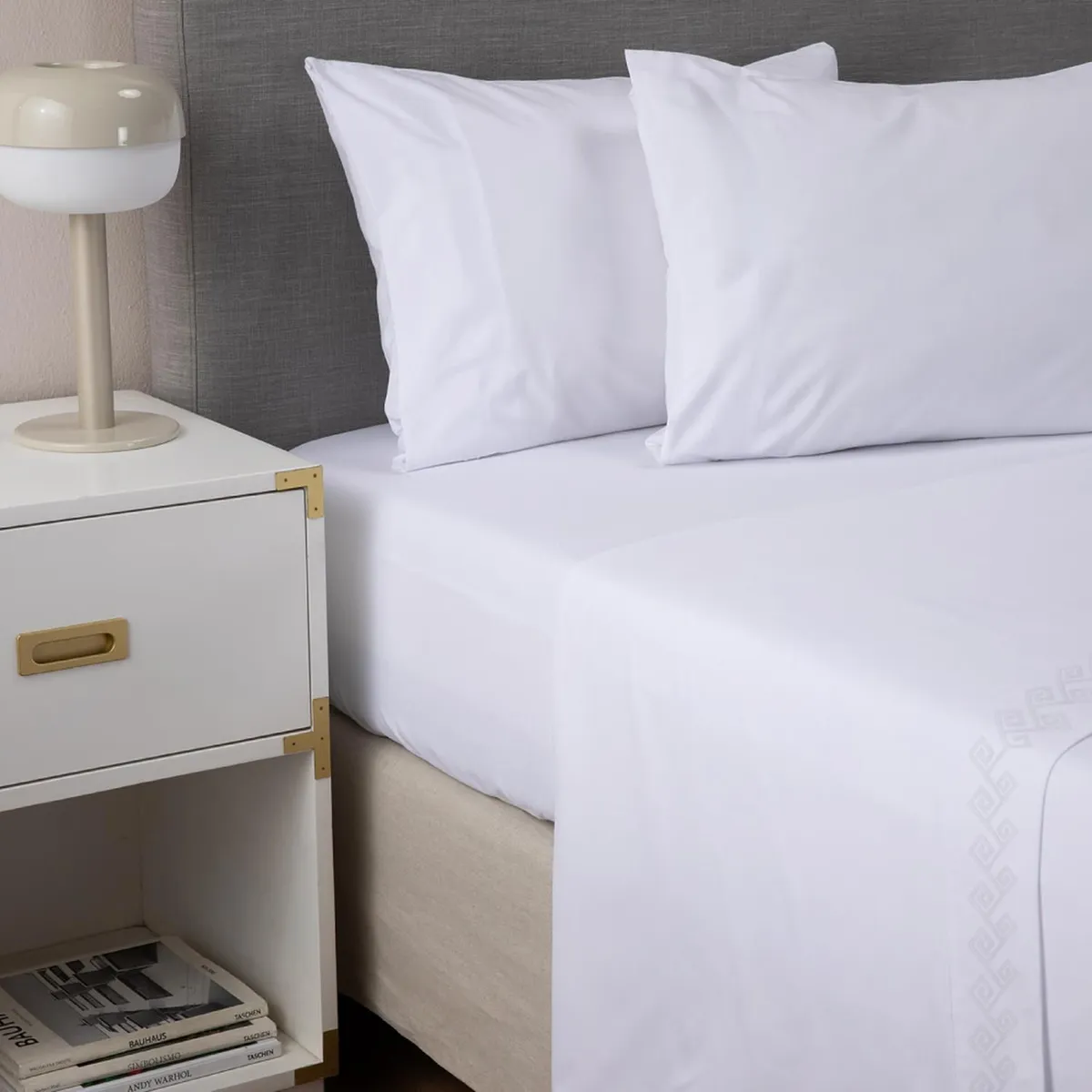 CASATUA - Sabanas 1800 Hotel CasaTua Ultra Suaves Bordadas Super King - Blanco - Super King