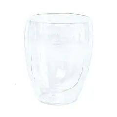GENERICO - Vaso de vidrio transparente doble pared – 350 ml