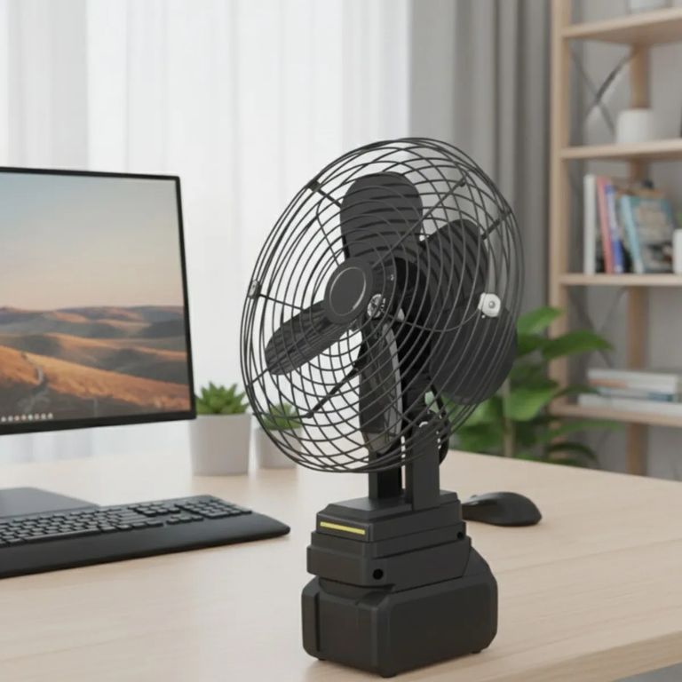 MOVI Ventilador Portátil de 5 Aspas con Batería Recargable y Cargador USB