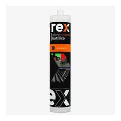 REX - Tapagoteras Butílico gris 300 ml Sellador para Techos y Canaletas