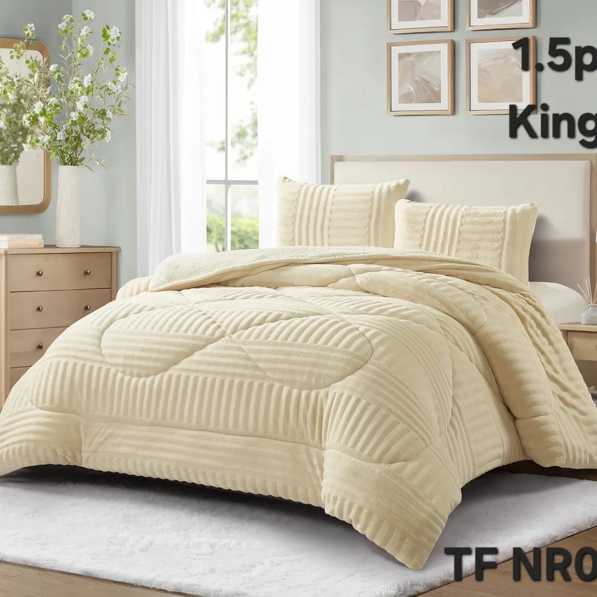 GENERICO - Cubrecama de Invierno Plush Texturizado con Chiporro King. TFNR01