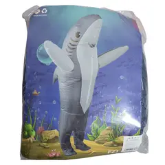 GENERICO - Disfraz Inflable Tiburón Adulto con Ventilador Traje Inflable Fiesta Halloween
