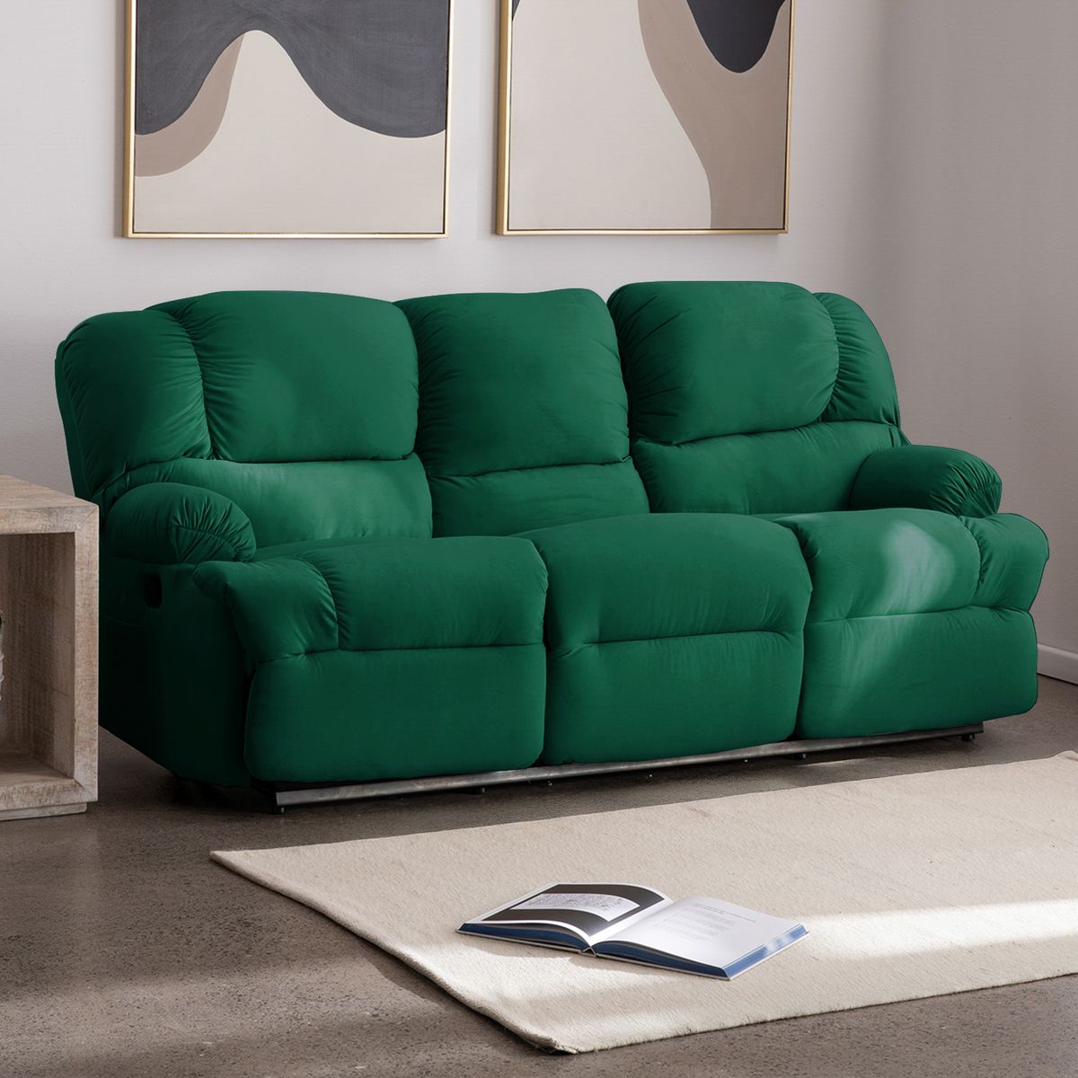 LATAM HOME - Bergere Perugia Reclinable 3 Cuerpos Tela Velvet…