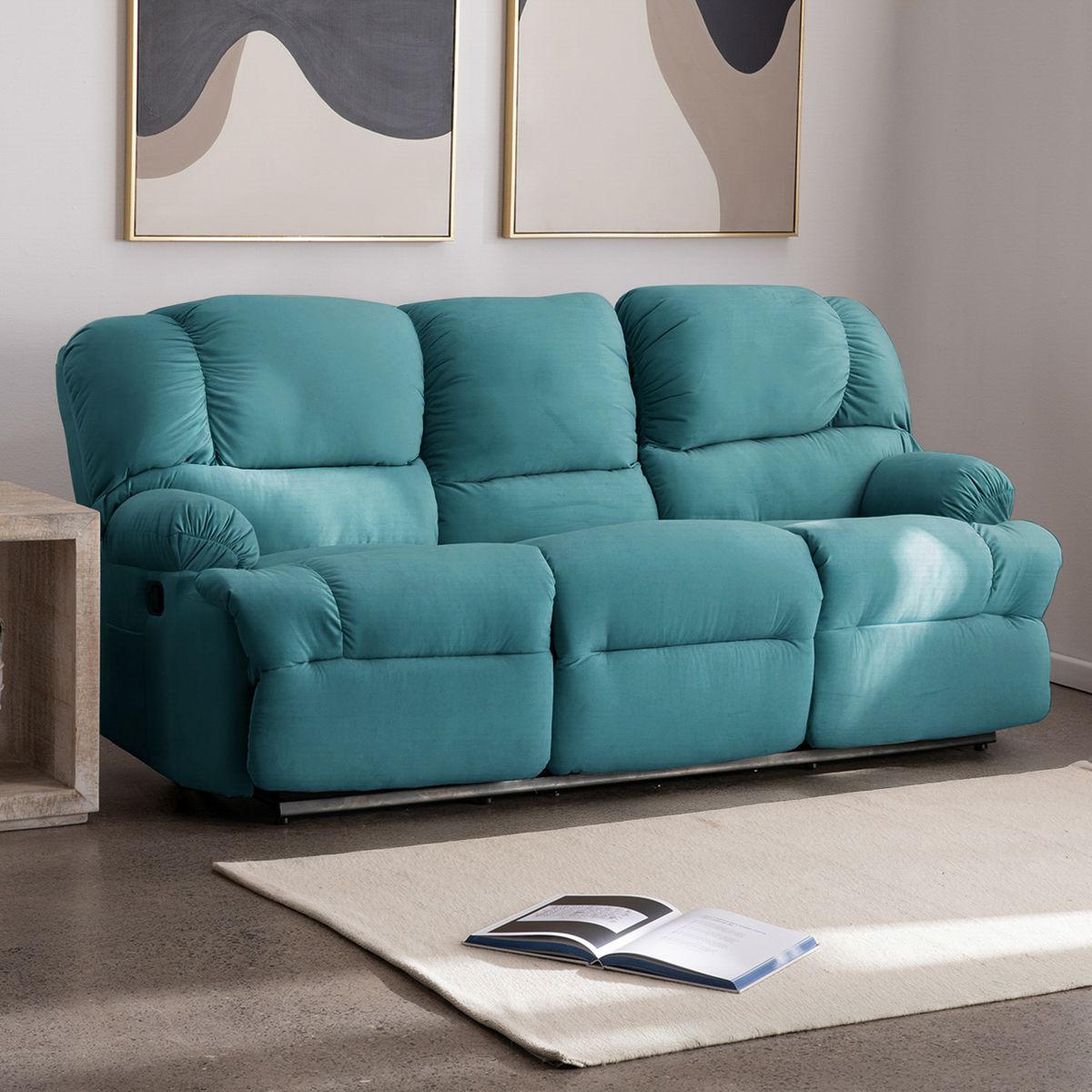 LATAM HOME - Bergere Perugia Reclinable 3 Cuerpos Tela Velvet…