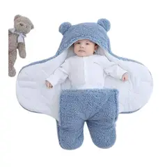 GENERICO - Saco Manta Envoltura De Dormir Bebe Saco Abrigo Celeste