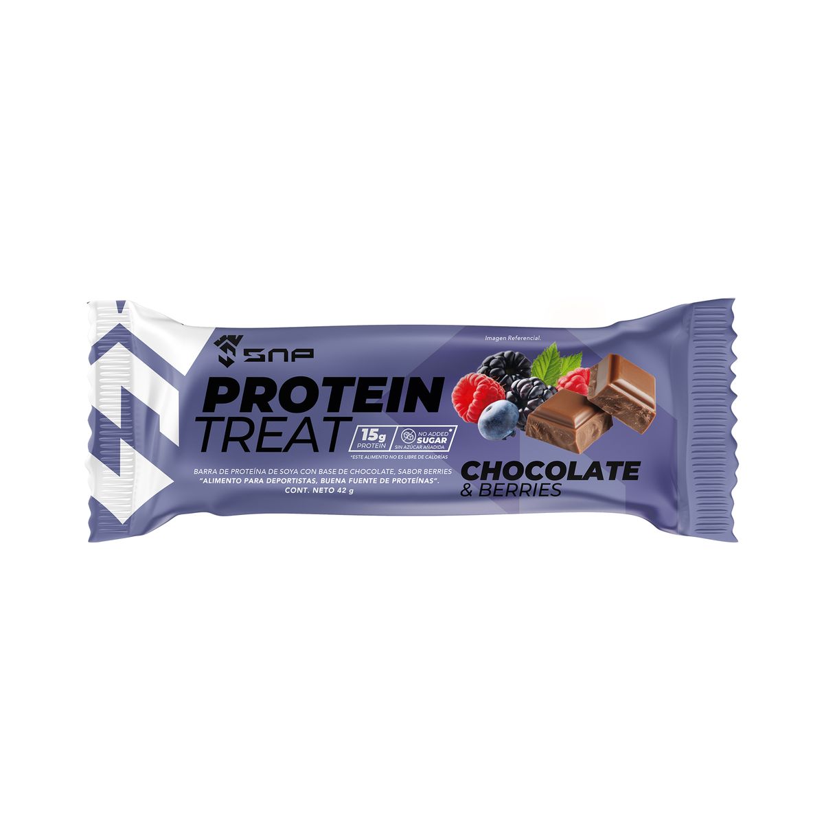 SNP New Power - Pack 12 Unidades Protein Treat Chocolate Berries 42gr