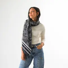 HUMANA - Pañuelo Estampado Igor Negro