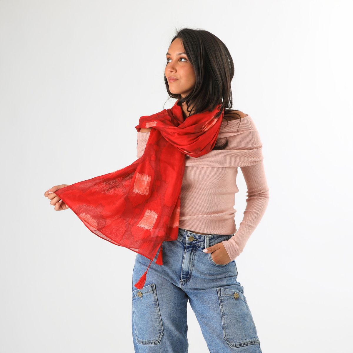 HUMANA - Pañuelo Estampado Hugo Rojo Humana