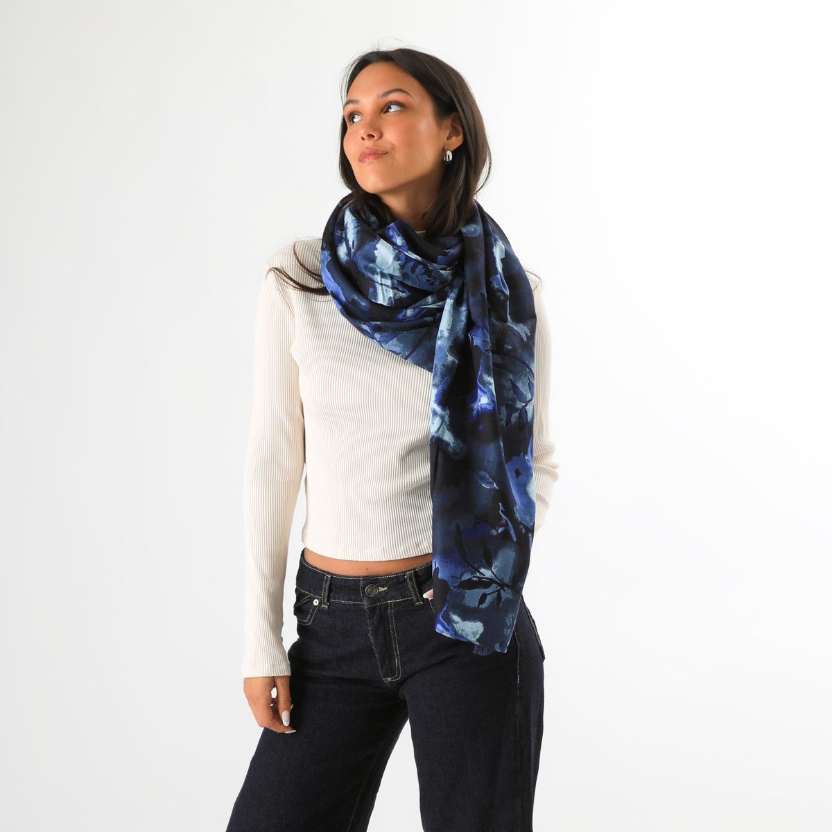HUMANA - Pañuelo Estampado Marta Negro Humana