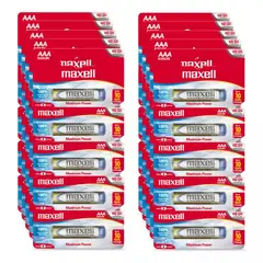 MAXELL - Pack 50 Pilas Alcalinas Aaa Caja 50 unidades Triple A