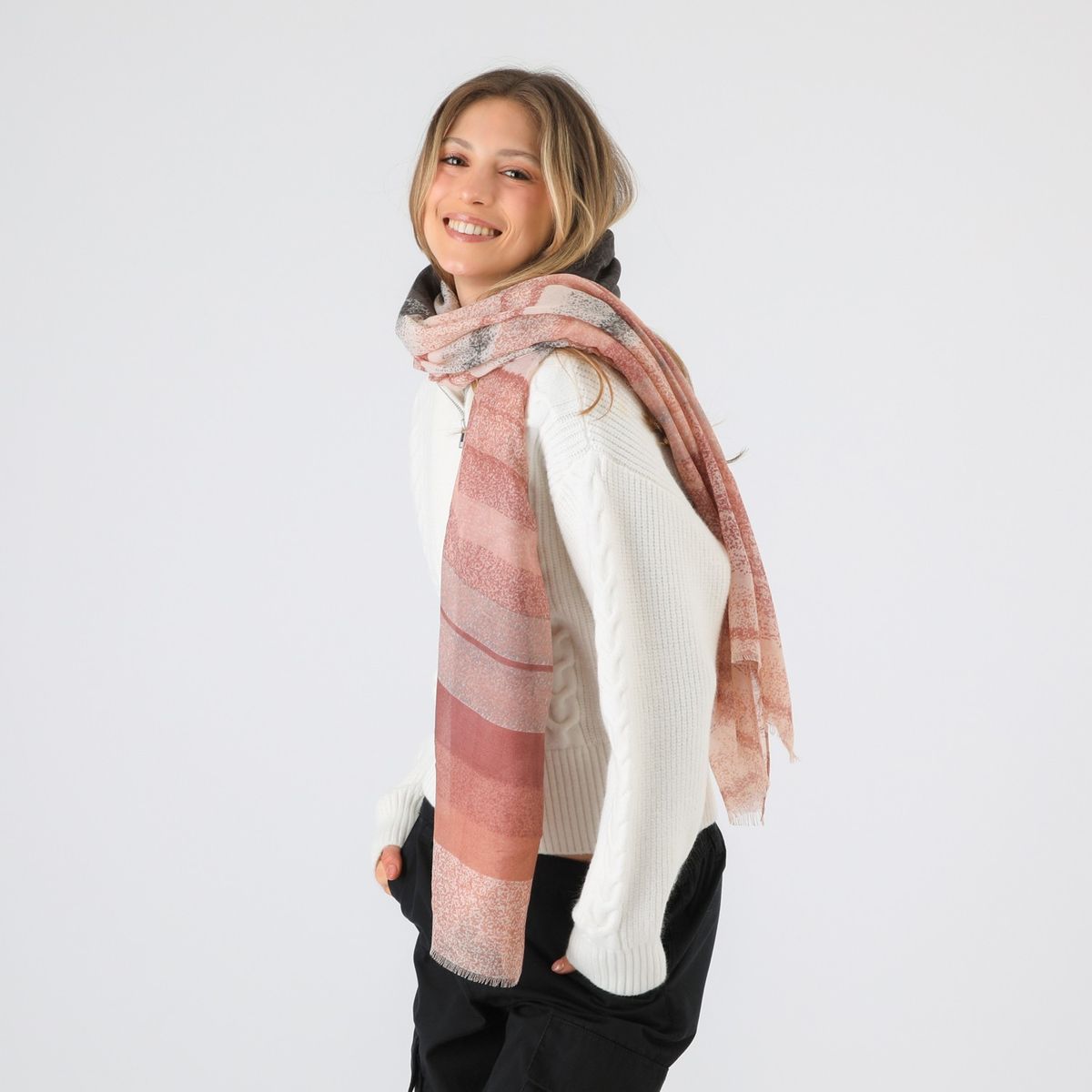 I D - Pañuelo Estampado Cordoba Rosado I-D