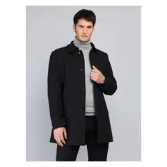 ARROW - Abrigo Recto Liso Regular Fit Negro