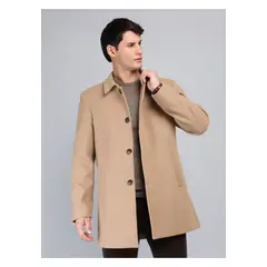 ARROW - Abrigo Recto Liso Regular Fit Beige