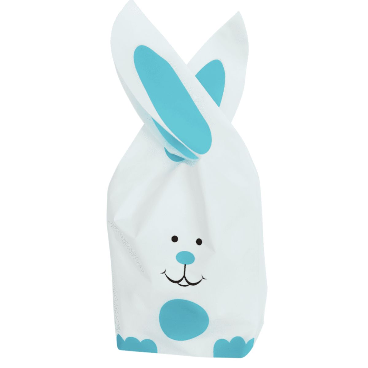 PASTELERIUSCL - 100 Bolsas De Plástico Para Dulces De Pascua Bolsa Con Diseño De Conejo De Pascua 22x13cm Bolsas - Azul - 22X13CM