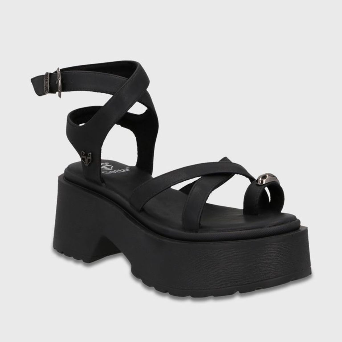 GOTTA - Sandalia Plataforma Negra Mujer 45986 Gotta