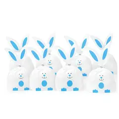 PASTELERIUSCL - X200 Bolsas De Plástico Para Dulces De Pascua Bolsa Con Diseño De Conejo De Pascua 22x13cm Bolsas