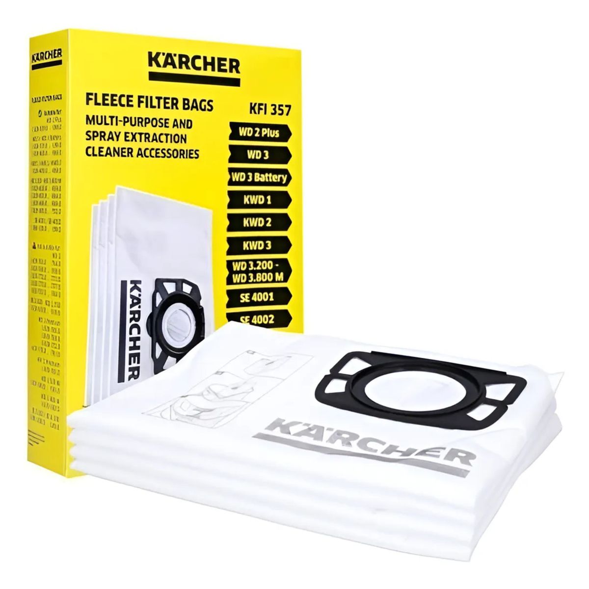 KARCHER - Bolsas Filtro de fieltro para aspiradora Karcher Wd3 premium se4001