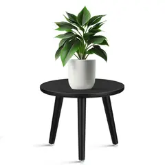GENERICO - Soporte Alto Para Maceteros, Plantas Mesa Auxiliar Multiuso Negro 22cm Alto