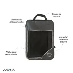VOYARA - Set 3 Organizadores de Equipaje para Viajes Gris