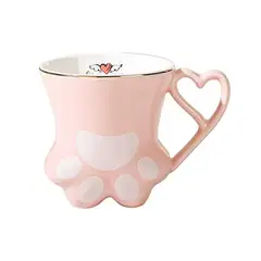 GENERICO - Taza Mug Patita De Gato Cup Hermoso Regalo Original Catlover Rosa
