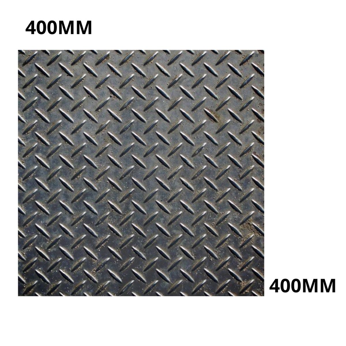 GENERICO - TAPA DE CAMARA 40 X 40 X 6MM FABRICACION HIERRO DIAMANTADO