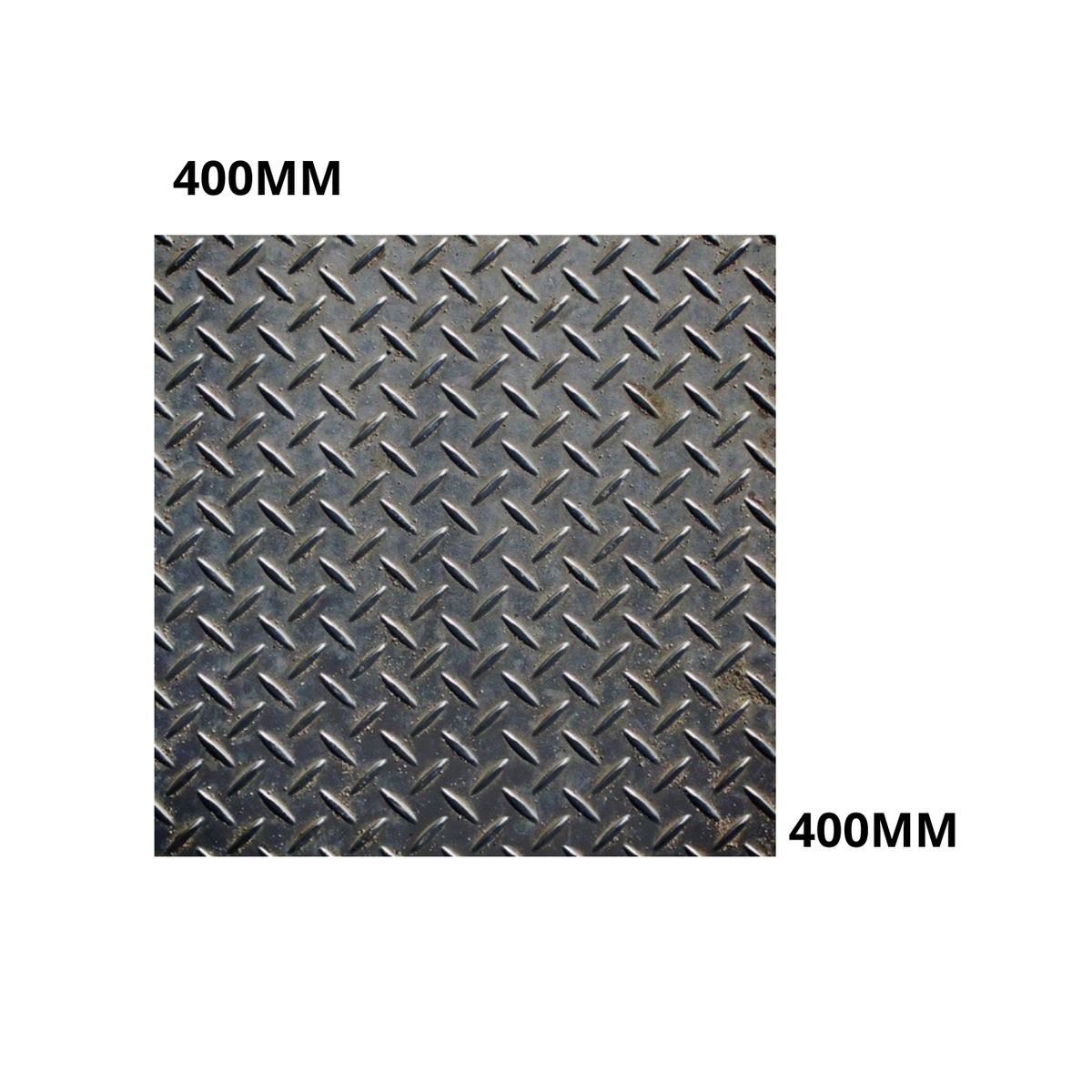 GENERICO - TAPA DE CAMARA 40 X 40 X 6MM FABRICACION HIERRO DIAMANTADO